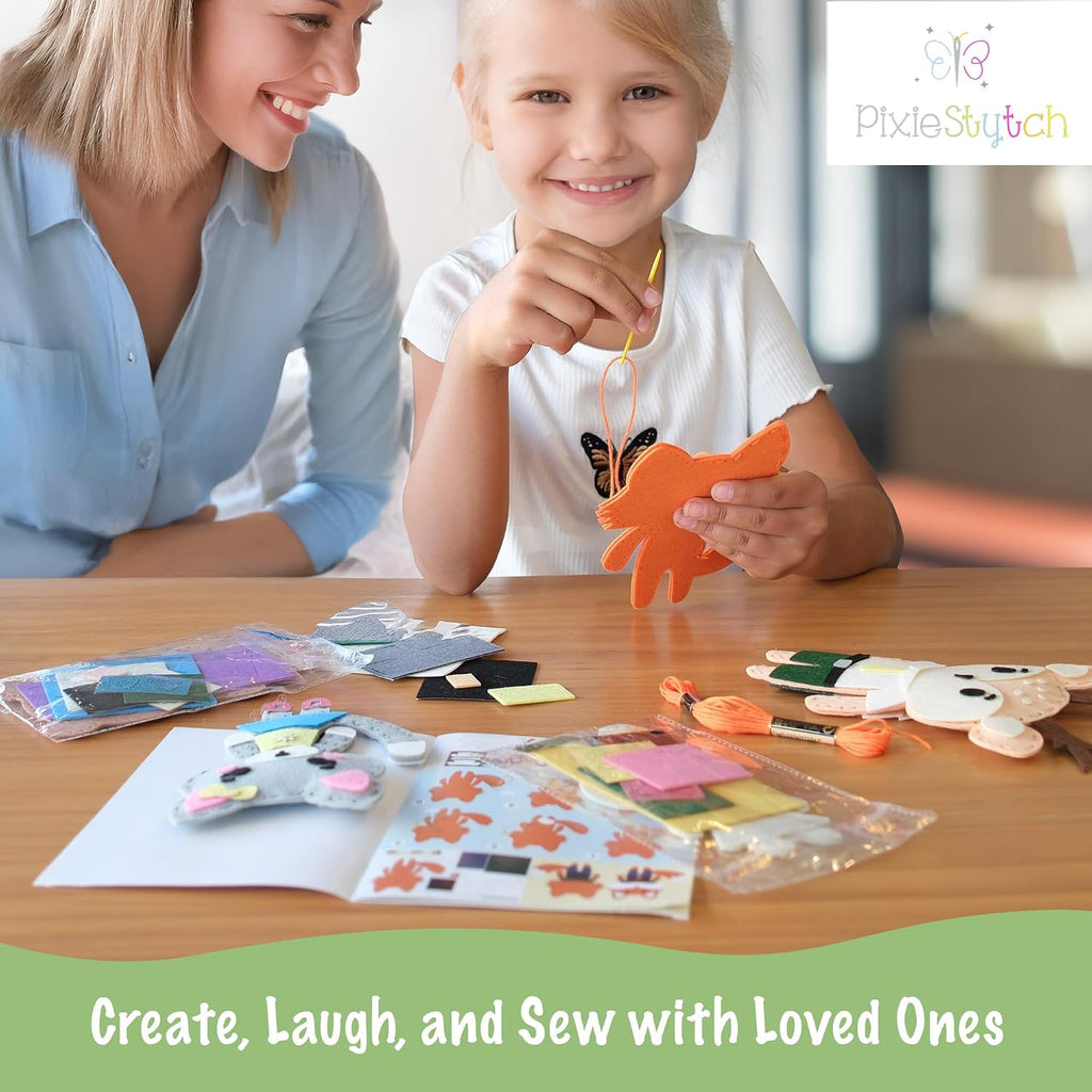 Sewing Kit for Kids - Sew & Create 6 Adorable Woodland Projects - Fun DIY Craft Set for Ages 6 and up - Educational &