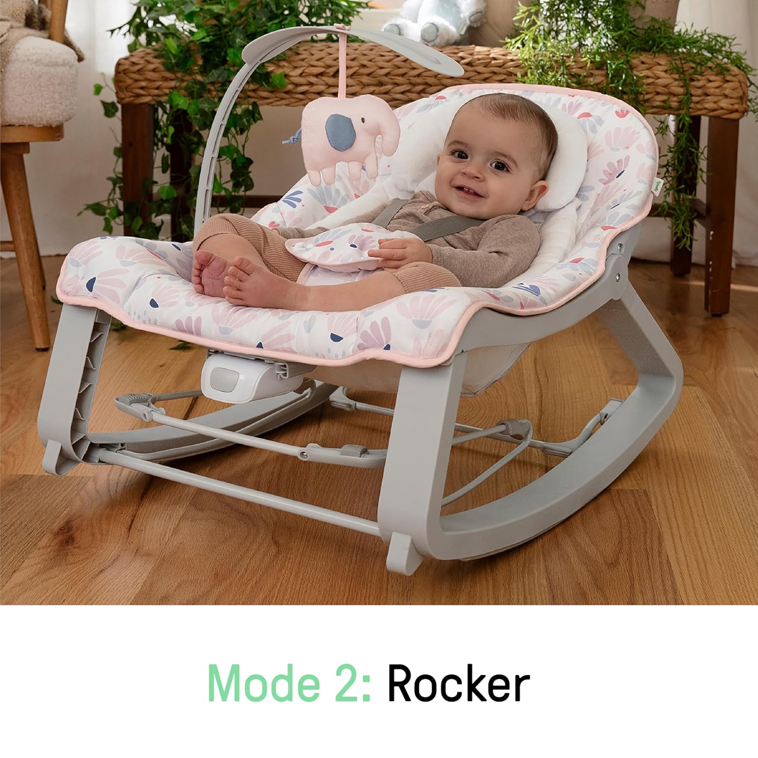 Keep Cozy 3-in-1 Grow with Me Vibrating Baby Bouncer Seat & Infant to Toddler Rocker, Vibrations & -Toy Bar, 0-30