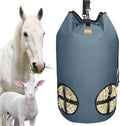 Hay Bags for Horses,4 Holes Slow Feeder Hay Bags for Goats,Sheep,Donkeys,Large Capacity Hay Feeder with Adjustable
