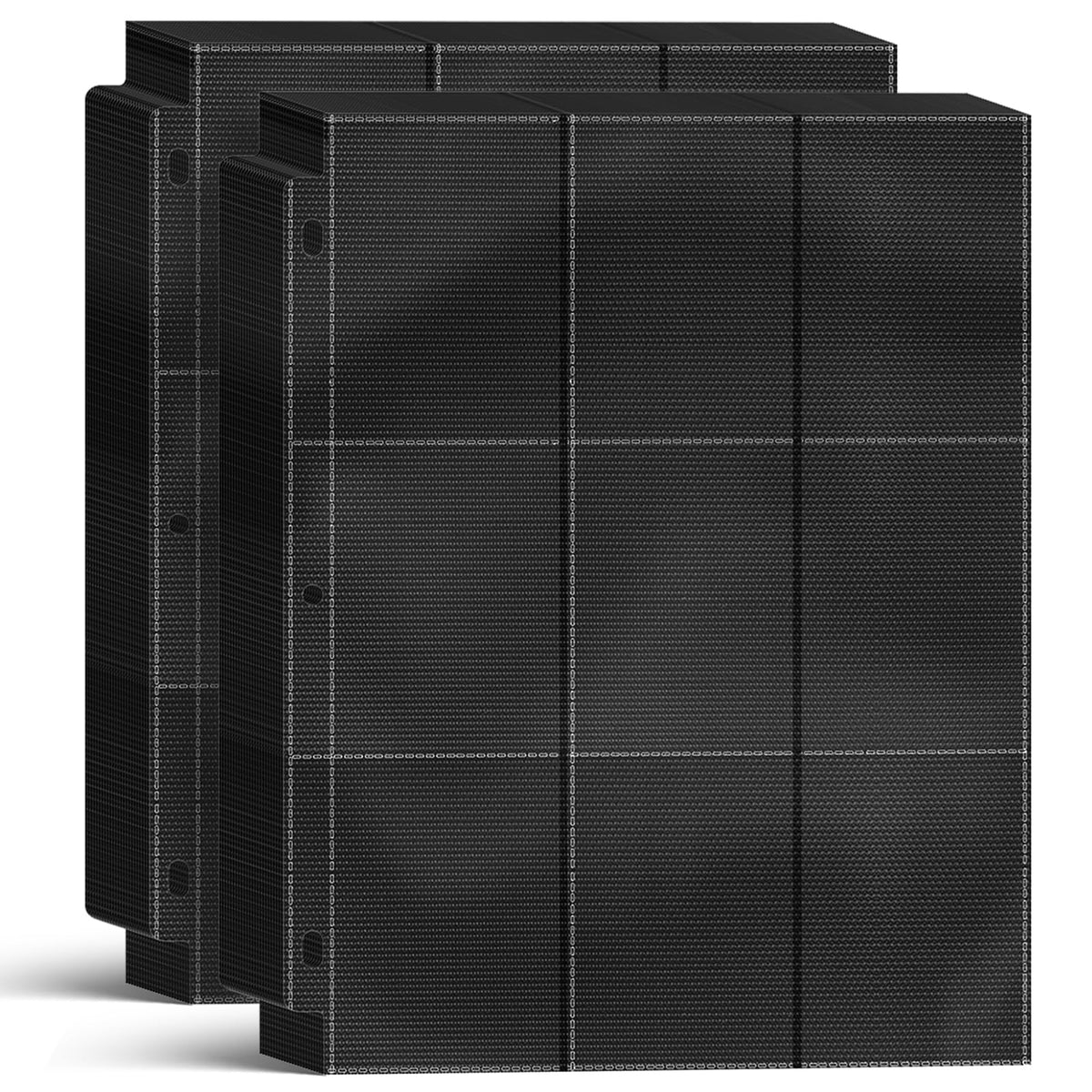 Trading Card Binder Sleeves, Baseball Holder, Black, 1800 Pockets