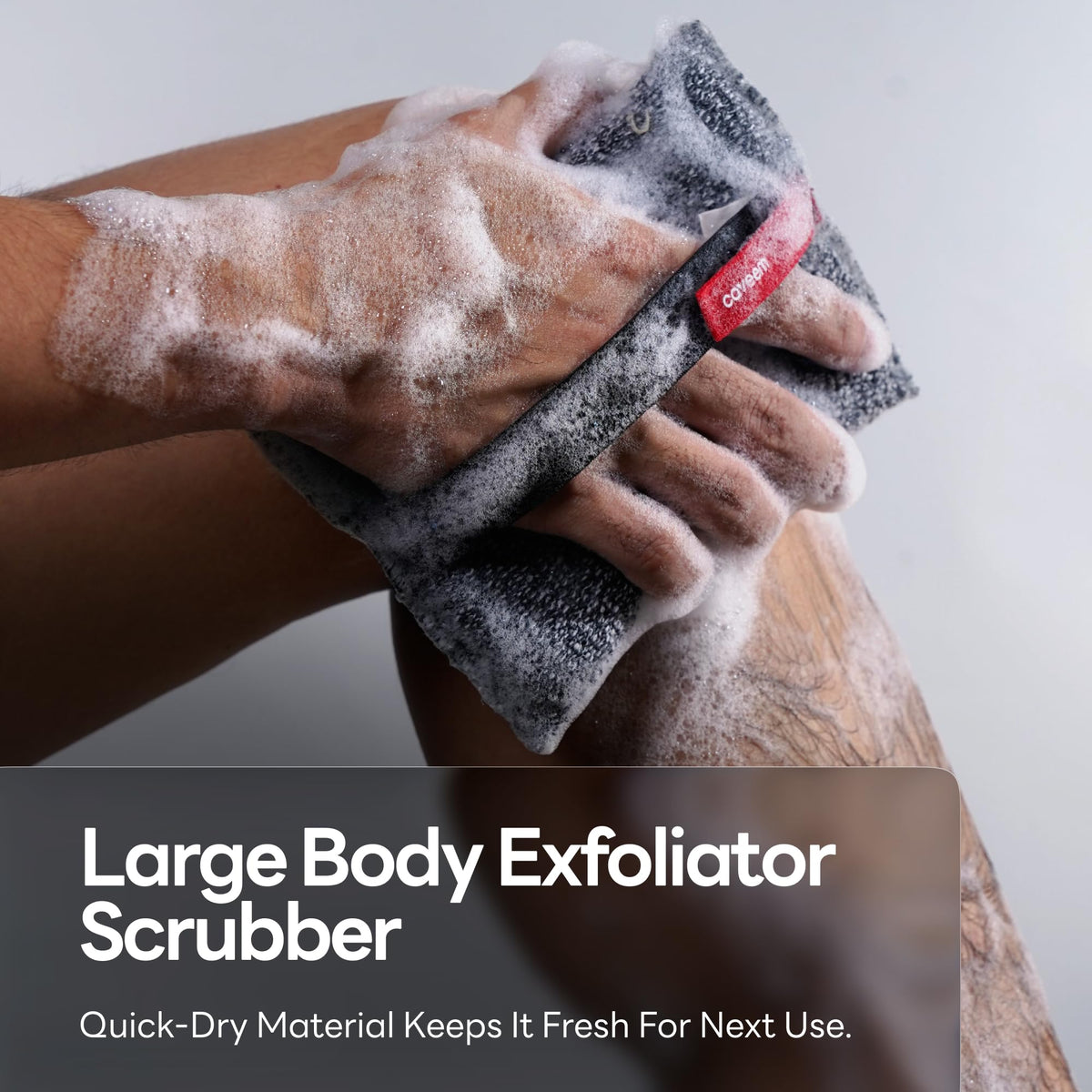 Exfoliating Body Scrubber, Large Bath and Body Scrub Buffer, Dual Texture Body Exfoliator for Remove Dead Skin, Soft