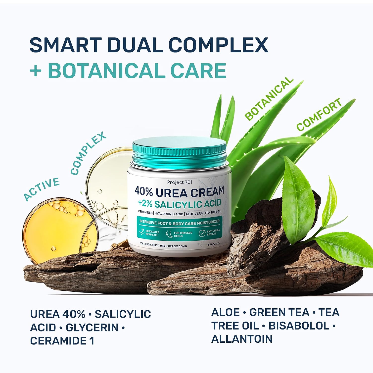 Urea Cream 40 Percent for Feet Maximum Strength - Urea Foot Cream and Callus Remover, Exfoliating Heels Cream with