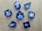 Moon Liquid Core Sharp Edge Crystal Dice Set Polyhedral RPG Tabletop Dice
