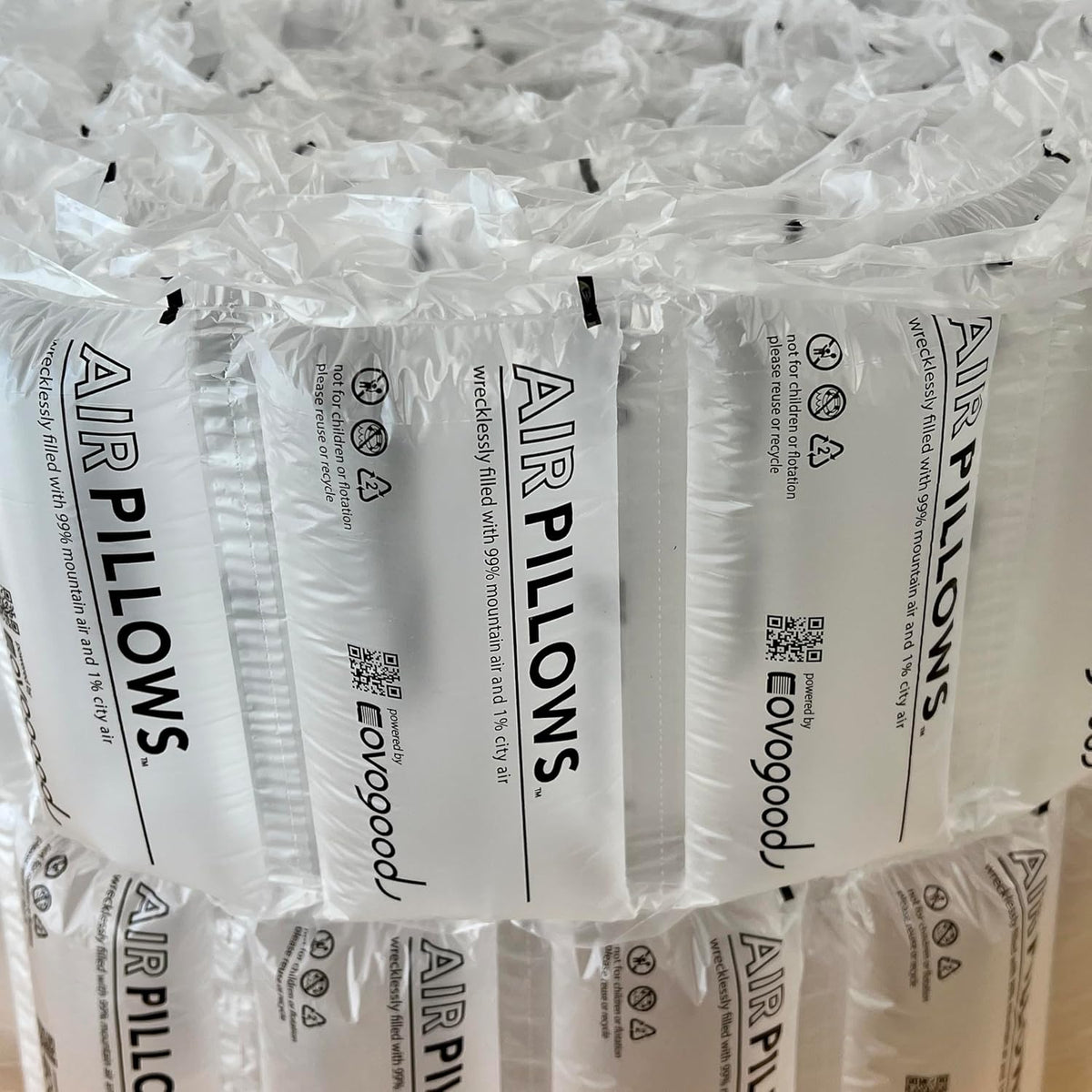 AirPillows 300 Count Premium Prefilled Air Bubbles for Package Shipping | 6 CuFt, 44 Gal, 4x8-In Ea | Better than