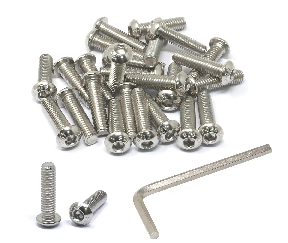 iexcell 25 Pcs 5/16-18 x 1-1/4" Stainless Steel 304 Hex Socket Button Head Cap Screws Bolts Kit