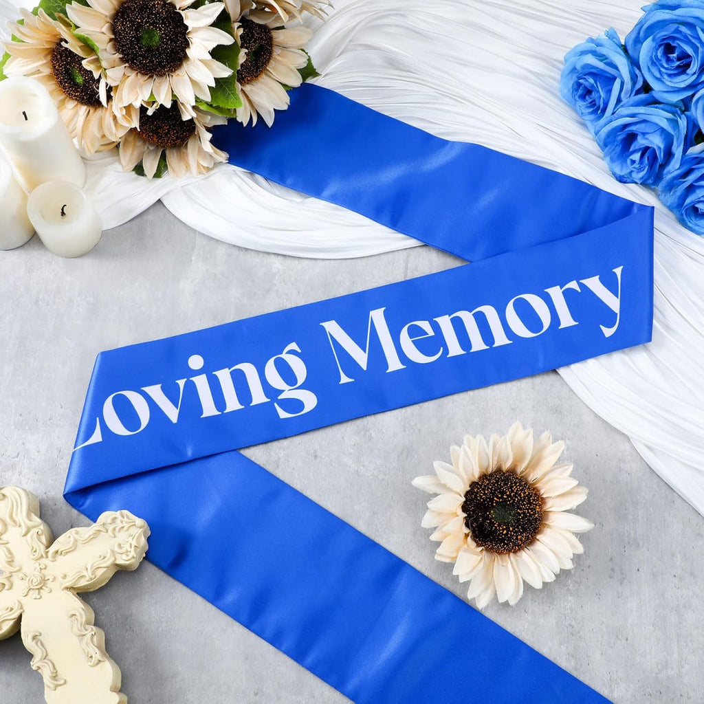 Funeral Sash Memorial Wreath Sash Funeral Ribbon Celebration of Life Ribbon for Casket or Wreath Flowers Memorial