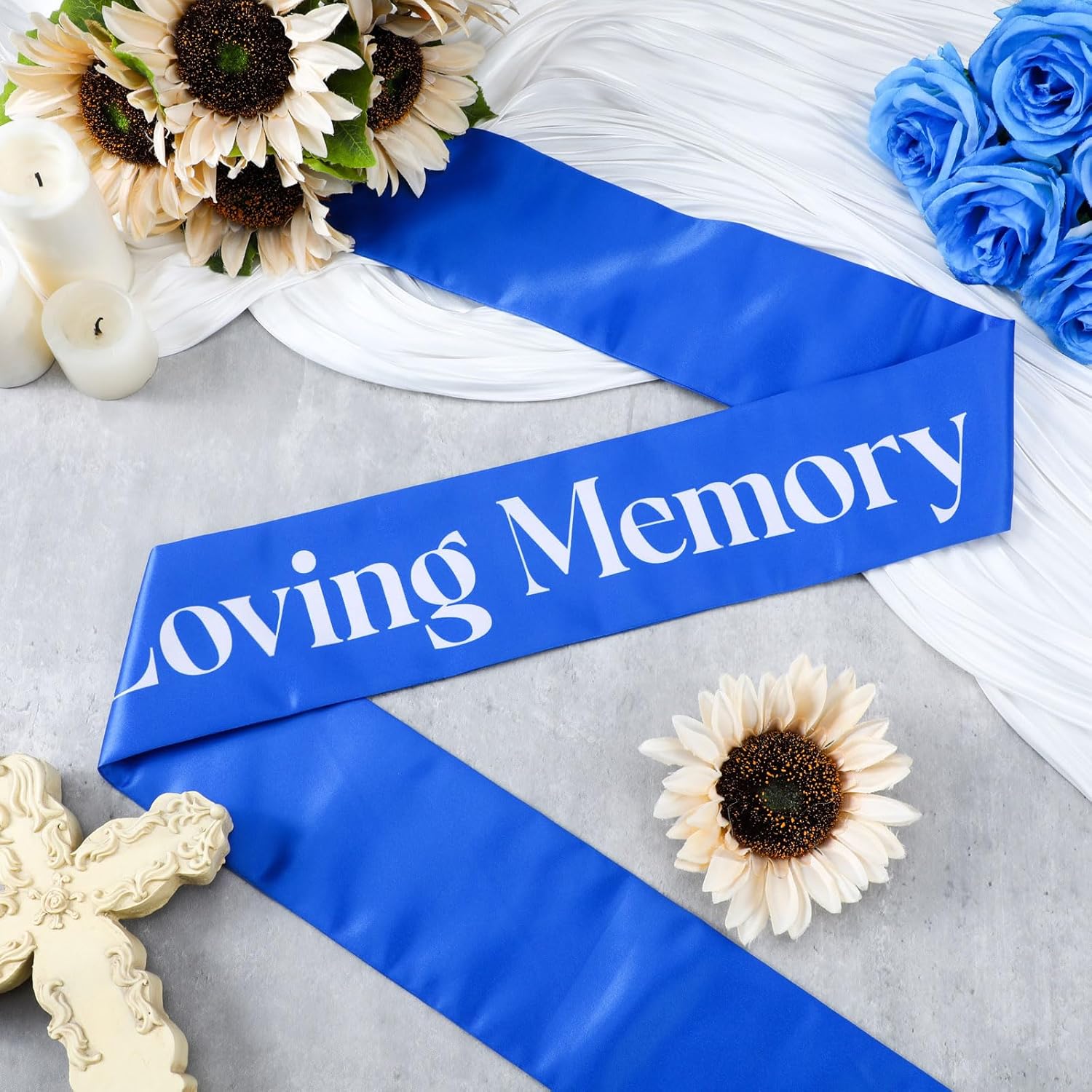 Funeral Sash Memorial Wreath Sash Funeral Ribbon Celebration of Life Ribbon for Casket or Wreath Flowers Memorial