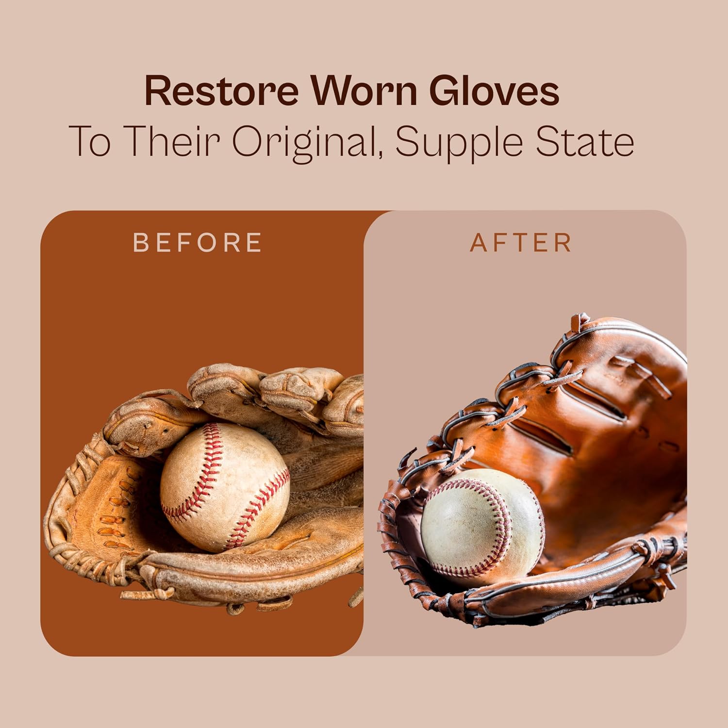 Glove Oil for Softball & Baseball Gloves, 8 Oz – Lanolin-Based Formula, Helps Soften Leather & Prevents Cracking –