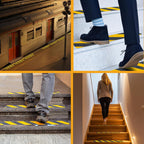 LifeGrip Yellow/Black Anti Slip Tape, 4" x60ft, Waterproof Outdoor Caution