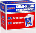 200ct Semi Rigid Card Holders & 200ct Soft Sleeves, for Grading Submissions | PSA, SGC, BGS, CSG Graded Card