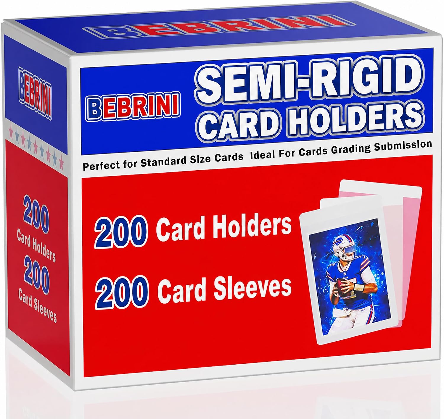 200ct Semi Rigid Card Holders & 200ct Soft Sleeves, for Grading Submissions | PSA, SGC, BGS, CSG Graded Card