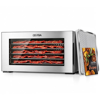 Food Dehydrator with 6 Trays, 520W Dryer, 95–165°F Temp, 48H Timer