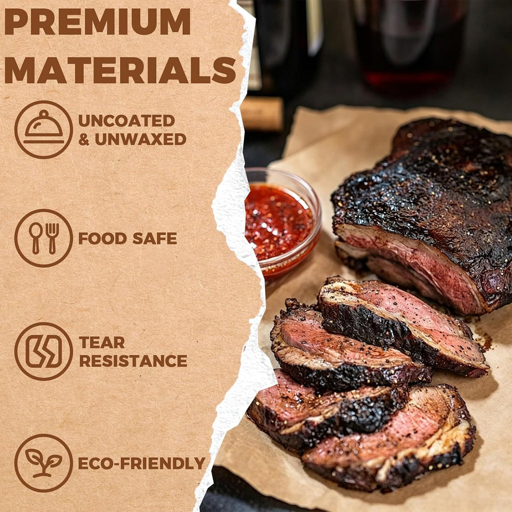 Brown Butcher Paper Roll, 18" x 180', Food-Grade Paper