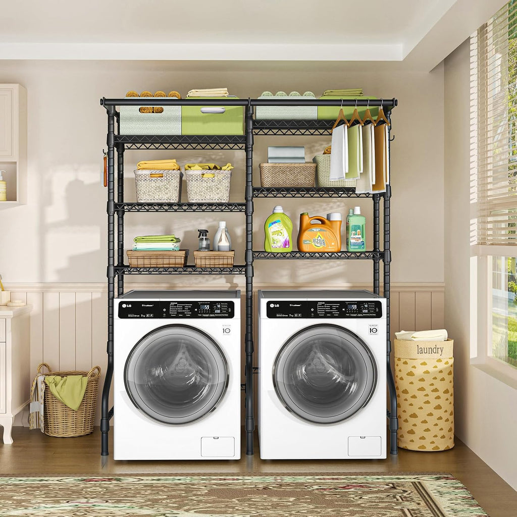 U13 Over Washer and Dryer Storage Shelves, Laundry Room Standing Shelf