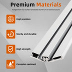 1 Pcs 83" Aluminum Continuous Hinge for Door, Silver