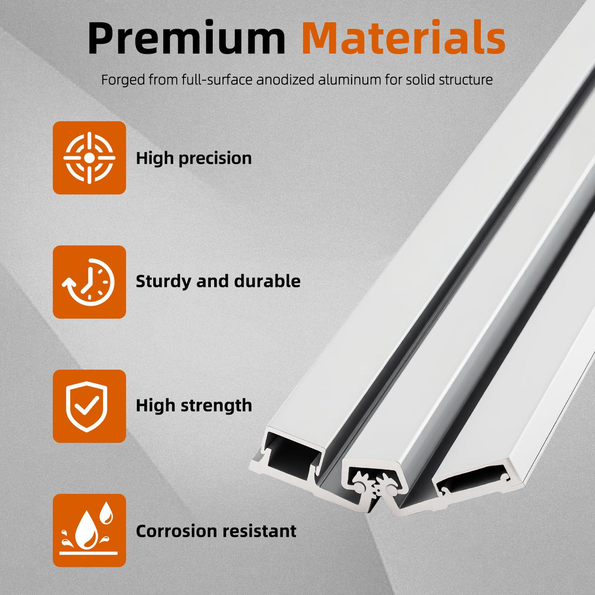 1 Pcs 83" Aluminum Continuous Hinge for Door, Silver