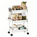 Heavy-Duty Rolling Cart 3 Tier Metal Utility Storage Cart
