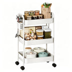 Heavy-Duty Rolling Cart 3 Tier Metal Utility Storage Cart