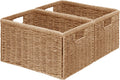 2 Packs Large Wicker Storage Basket, Closet Storage Baskets Bins for Shelves, Decorative Collapsible Baskets for