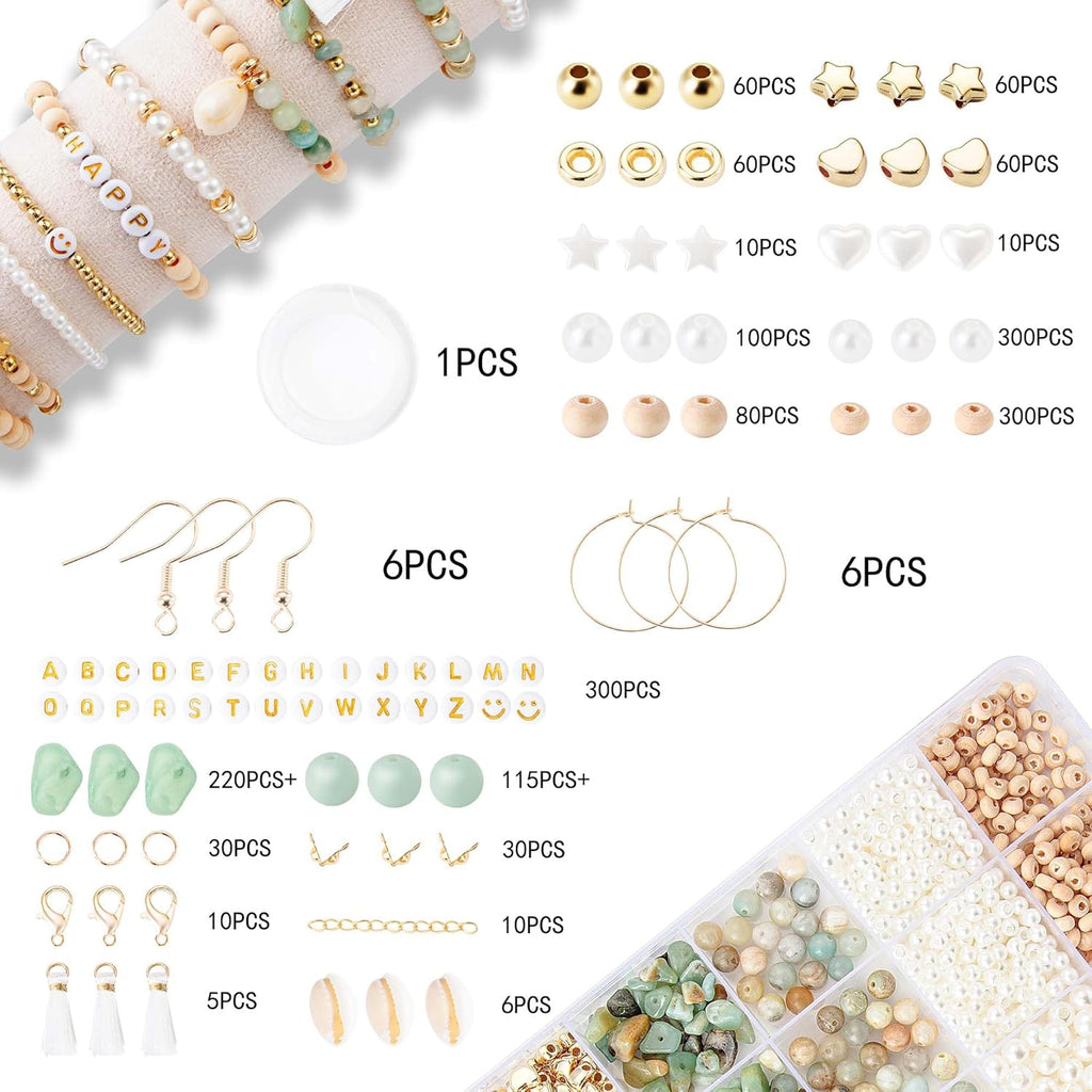 Jewelry Making Supplies Kit Natural Stone Beads for Irregular Natural Stone with for DIY Craft Bracelet Necklace