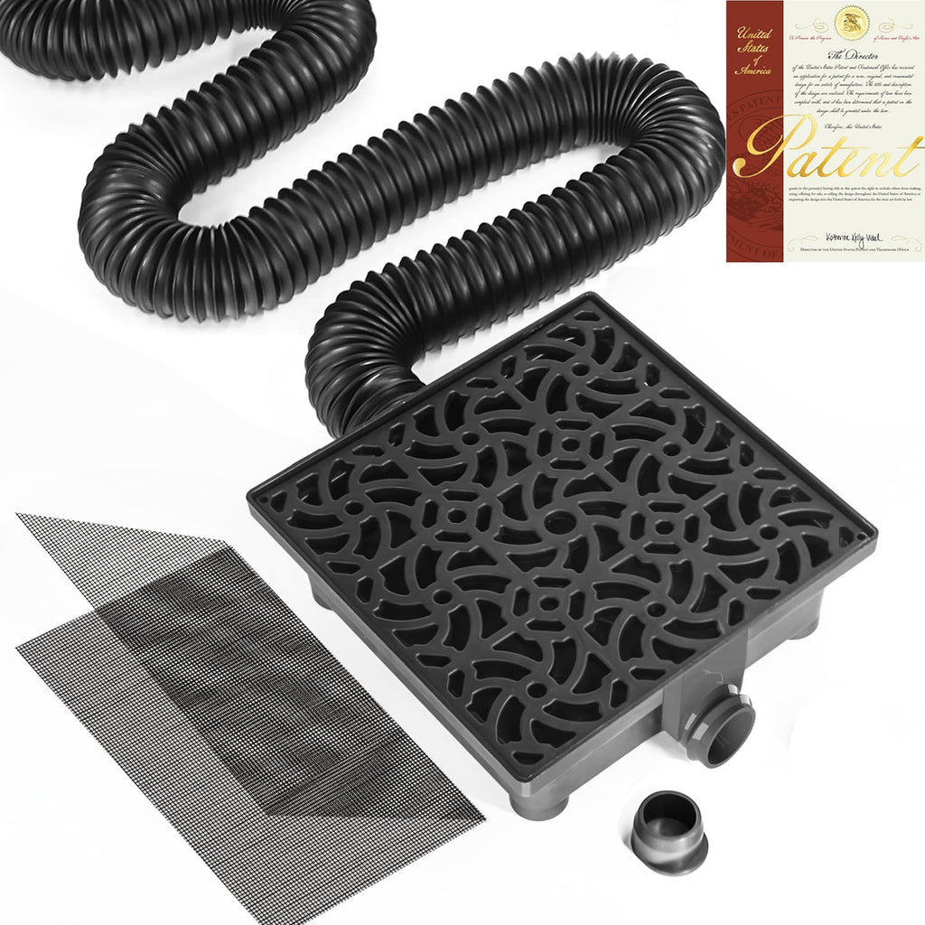 Gutter Downspout Extensions, 12 x 12in Catch Basin