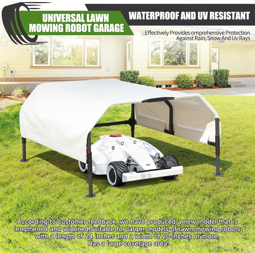 Robot Mower Garage, Rainproof UV-Proof Shelter for All Mowers（Large Size） | Thickened 600D Oxford fabric | Rust-proof