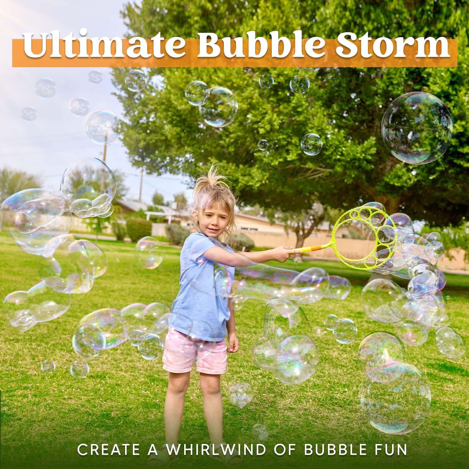 Big Bubble Wands Set Bulk for Kids Summer Outdoor Toy Game Activity Party Favors, 18 Pcs Giant Bubble Maker with
