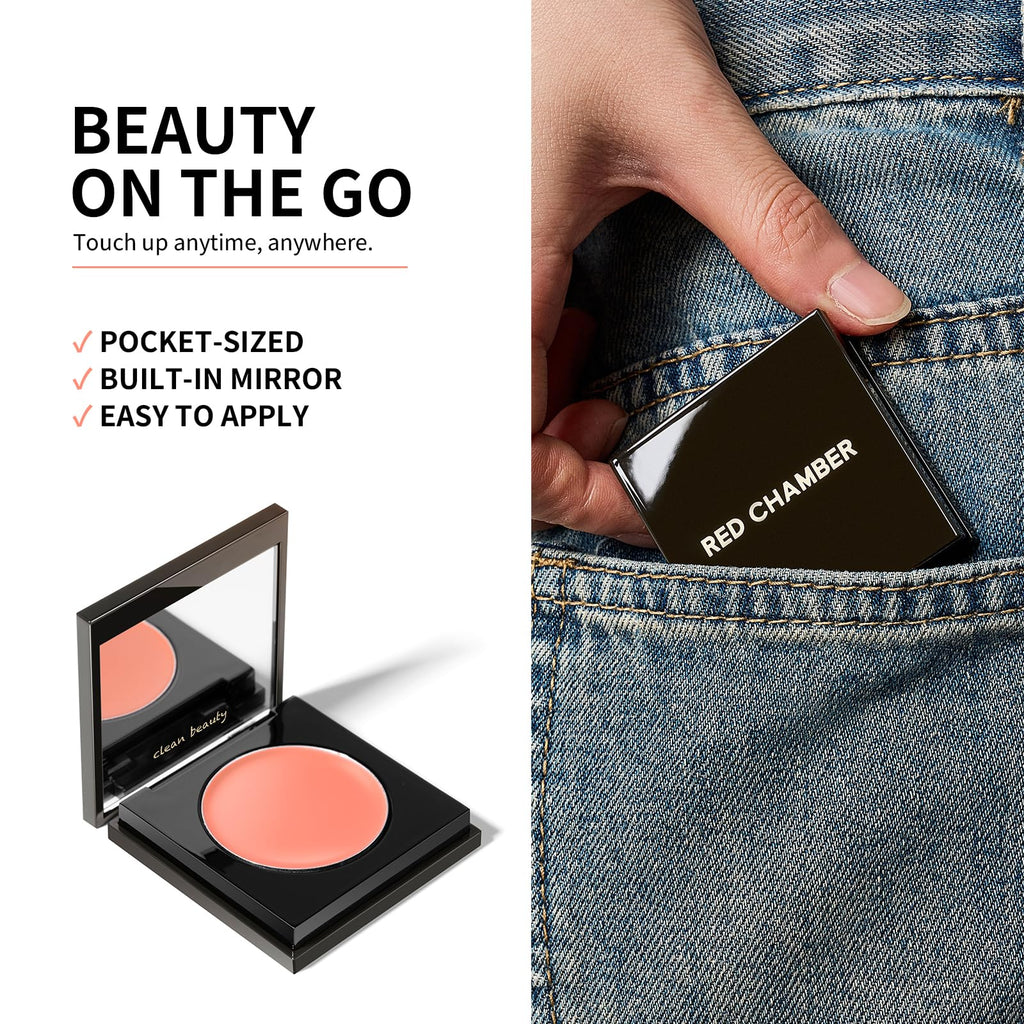 Blush, Multi-Purpose Cream Blush for Cheeks & Lips, Chumei