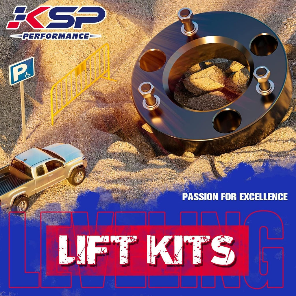 KSP 2.5" Leveling Kits for Ram 1500 2009-2026, 2pcs Front Aluminum Spacer