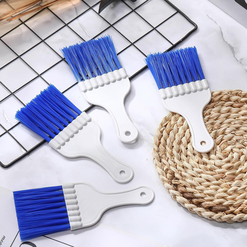 6 Packs Coil Brush Air Conditioner Condenser Refrigerator Cleaning HVAC Coil Cleaner Small Plastic Whisk Brush (Blue)