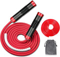 Weighted Jump Rope for Workout Fitness(1LB), Tangle-Free Ball Bearing Rapid Speed Skipping Rope for MMA Boxing