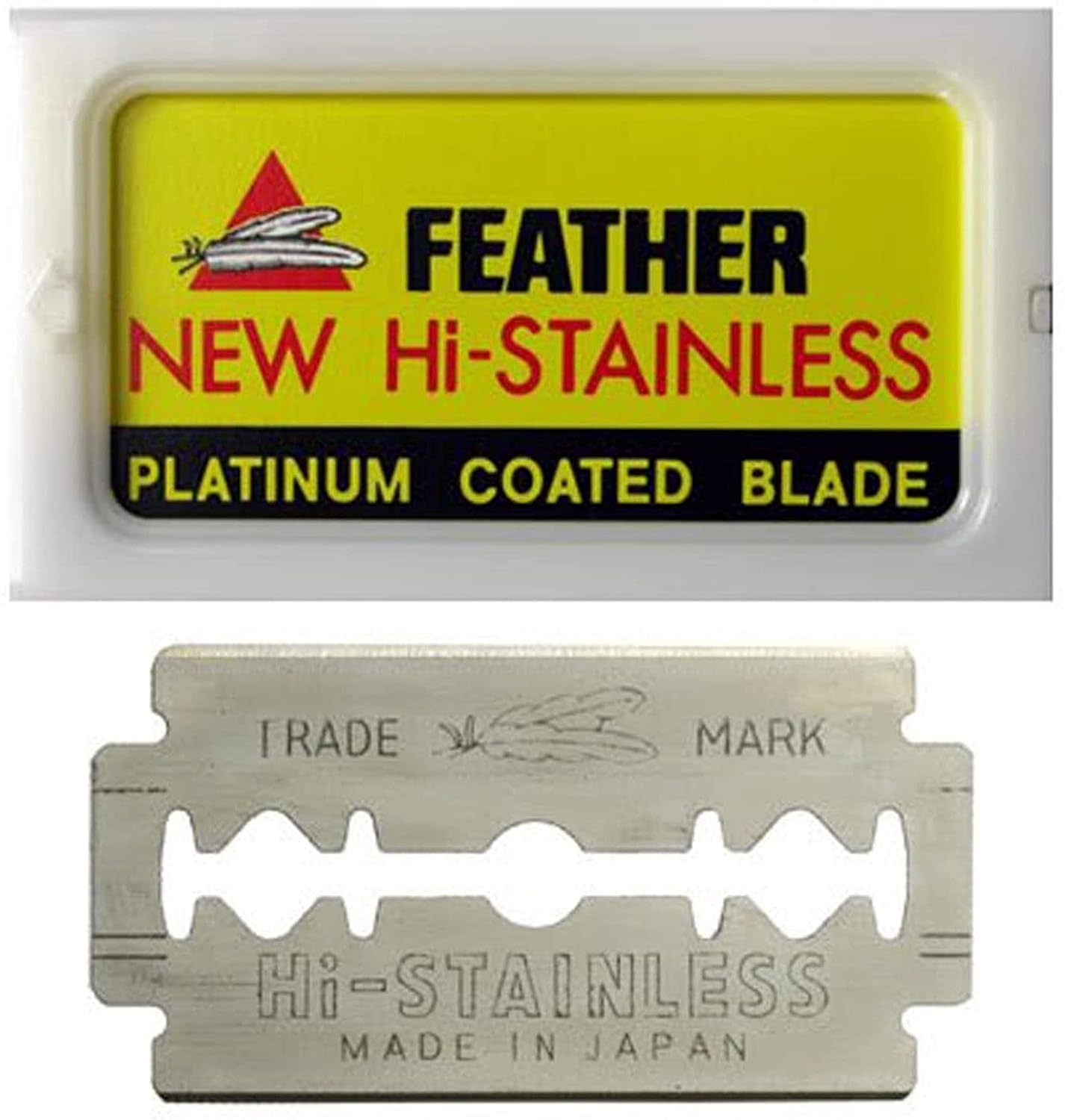 Double Edge Safety Razor Blades - (50 Count) - Platinum Coated Hi-Stainless Steel Razor Blades - Fits Most Safety