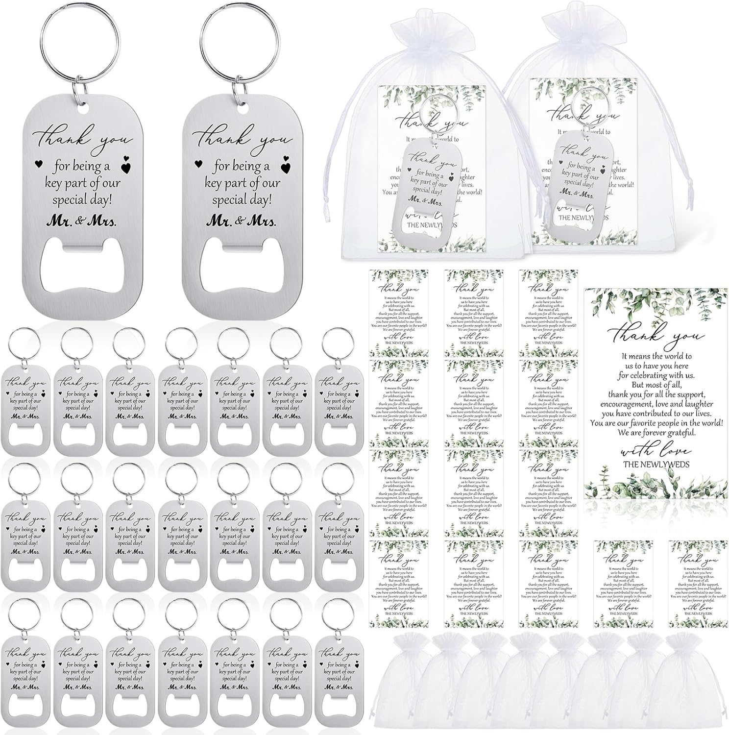 50 Sets Wedding Favors for Guests, Thank You Gifts for Guests
