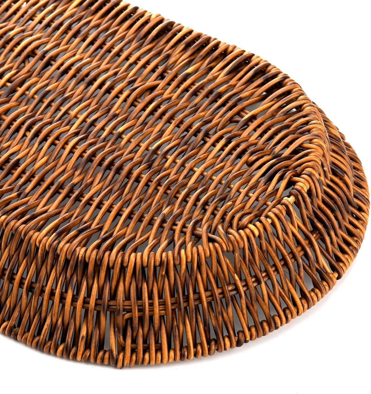 Set of 3 Wicker Baskets, Bread Baskets Sets, Tabletop Food Serving Baskets Trays, Handwoven Storage Basket Bin, Fruit