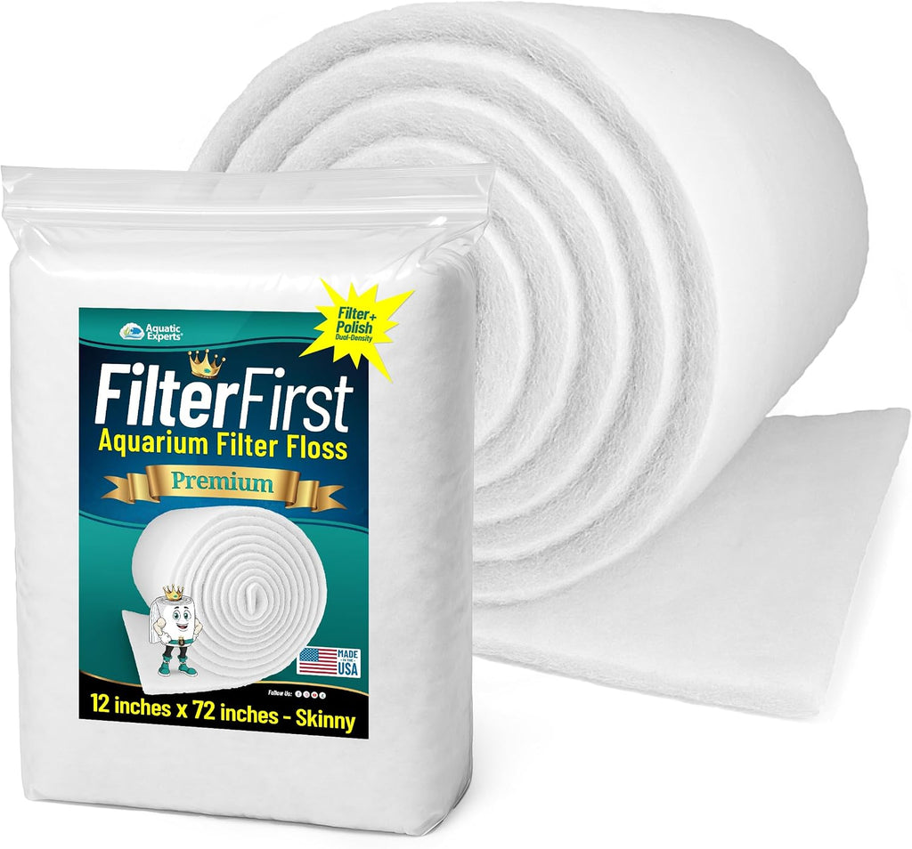 Aquarium Filter Floss for Fish Tank Filters - FilterFirst Aquarium Filter Pad - Media Roll for Crystal Clear Water