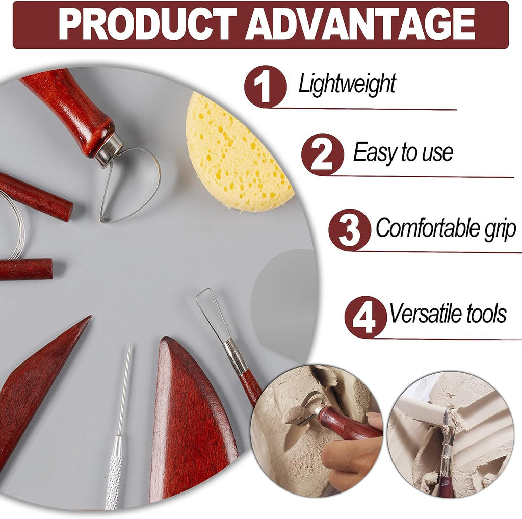 8-Piece Clay Sculpting Tools Set Perfect for Polymer Air Dry Modeling Clay Beginners & Professionals Ideal for DIY