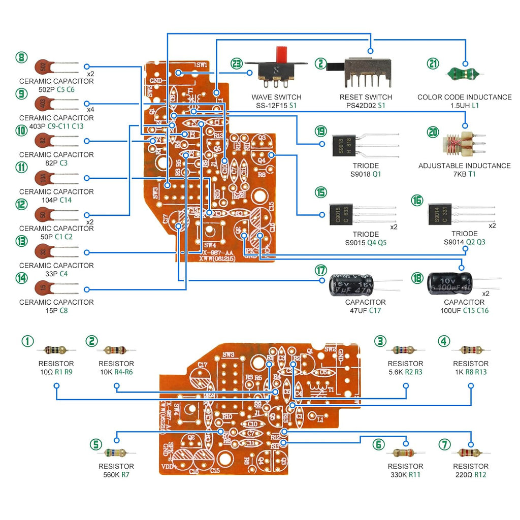 Soldering Practice Kit DIY Walkie-Talkie Interactive Game Plug-in Circuit Kit Electronics Projects Soldering Kit