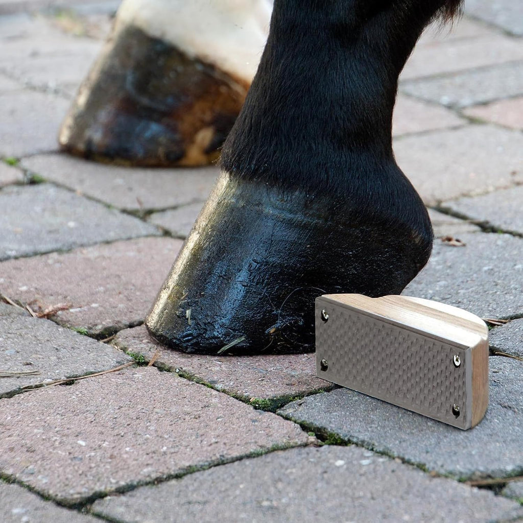 Farrier Rasp with Wooden Handle, Mini Hoof Rasp File – Farrier Supplies for Miniature Horse, Pigs, Goats