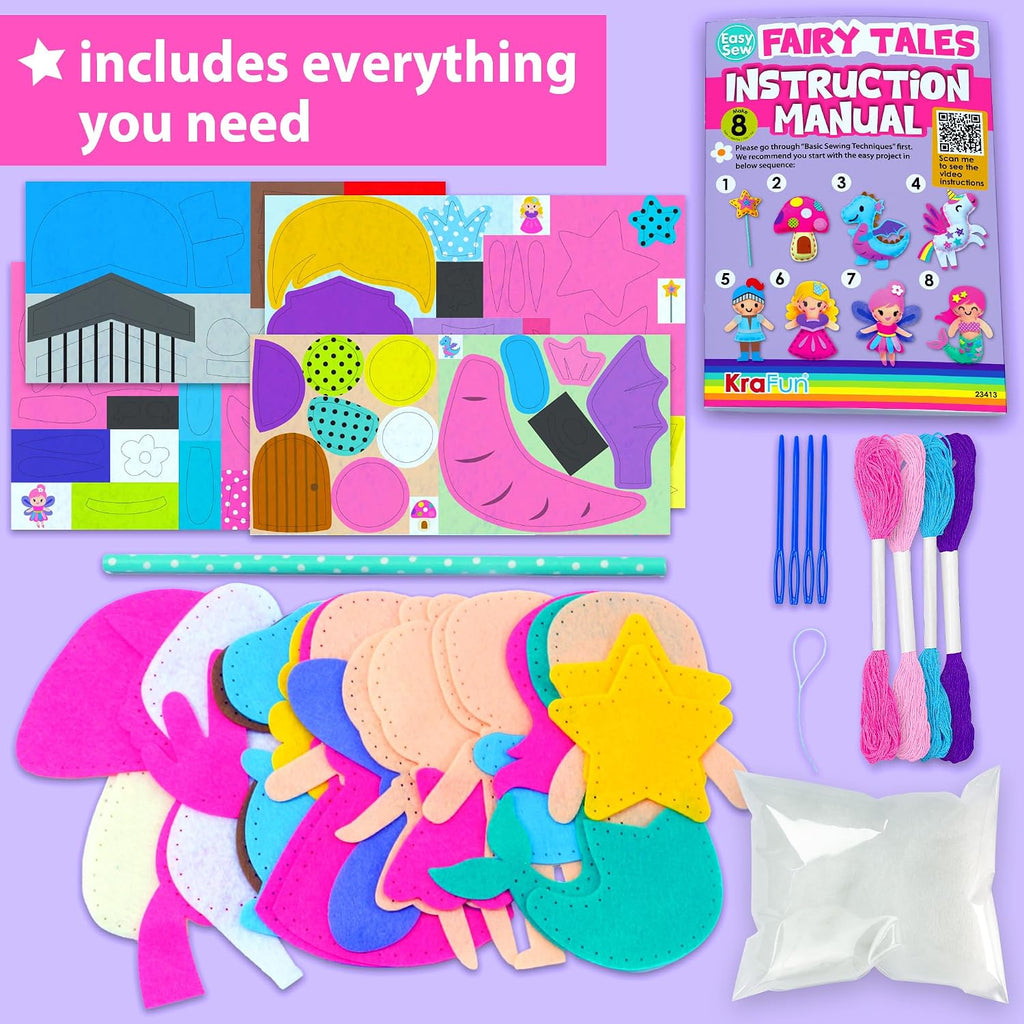 Fairy Tales Sewing Kit for Kids Ages 5-10 | 8 Projects