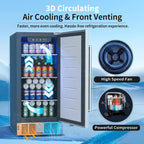 15 Inch Beverage Refrigerator,126 Cans Outdoor Refrigerator