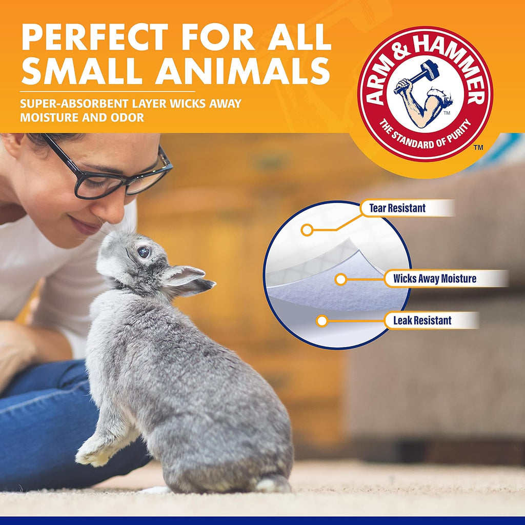 Super Absorbent Cage Liners for Guinea Pigs, Hamsters, Rabbits & Small Animals, Odor Control Cage Tray Liners for