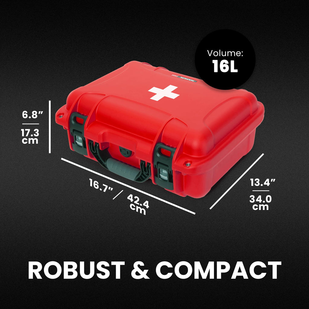 920 Waterproof First Aid Box Empty – Durable, Medical First Aid Organizer Case, IP67-Rated, Dustproof
