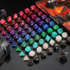 10 Sets Polyhedral Dice - 70 Pcs (10 X 7) RPG Dice + 1 Large Dice Bag