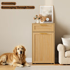 13 Gallons Pull Out Trash Can Cabinet, Hidden Trash Can, Natural Oak