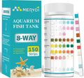 Aquarium Test Strips 8 In 1, 150ct Aquarium Ammonia Test Strips for Saltwater Freshwater Aquariums,Pond Fish Tanks