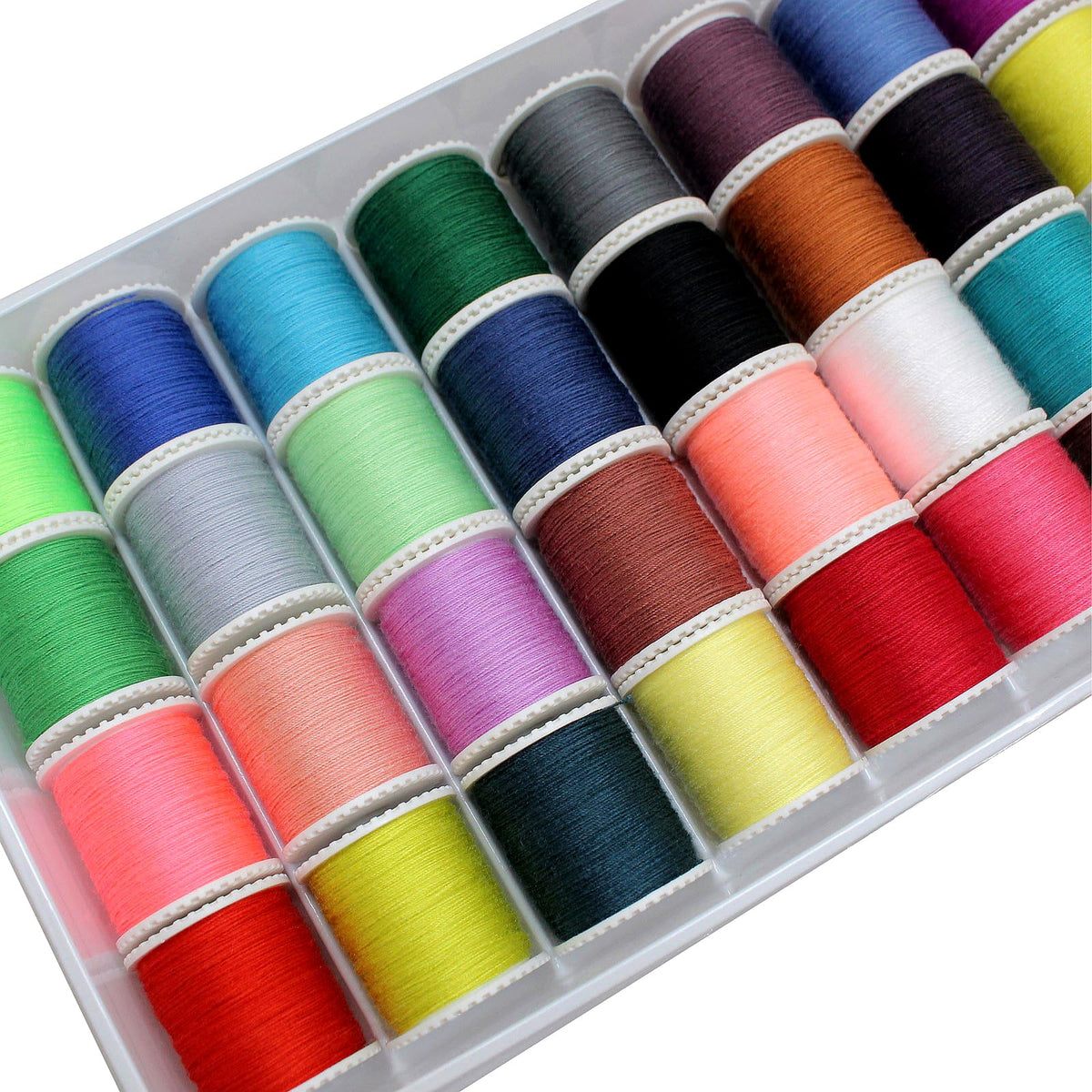 60 Pcs Bobbins Sewing Thread Kit Polyester Mini Bobbins and Thread Spools for Hand & Machine Sewing for Mom Grandma