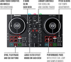 Party Mix II DJ Controller with Built-in Lights | 2-Decks, 2 Filter FX Knobs, DJ Mixer, Touch-Capacitive Wheels