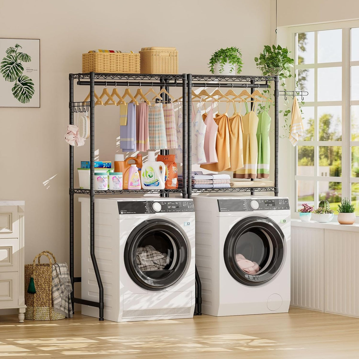 Laundry Organizer Shelves Over the Washer and Dryer Storage Shelf