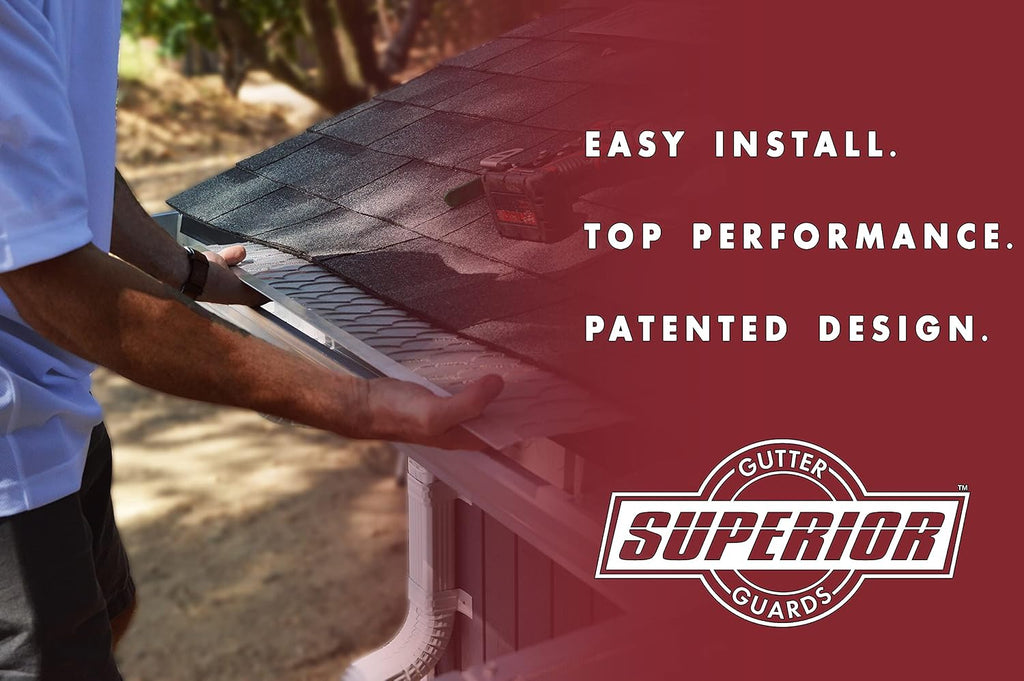 NEW Raised Stainless-Steel Screen Technology Gutter Cover, DIY Constructed. Fits any Traditional 5-inch Gutter - 48FT