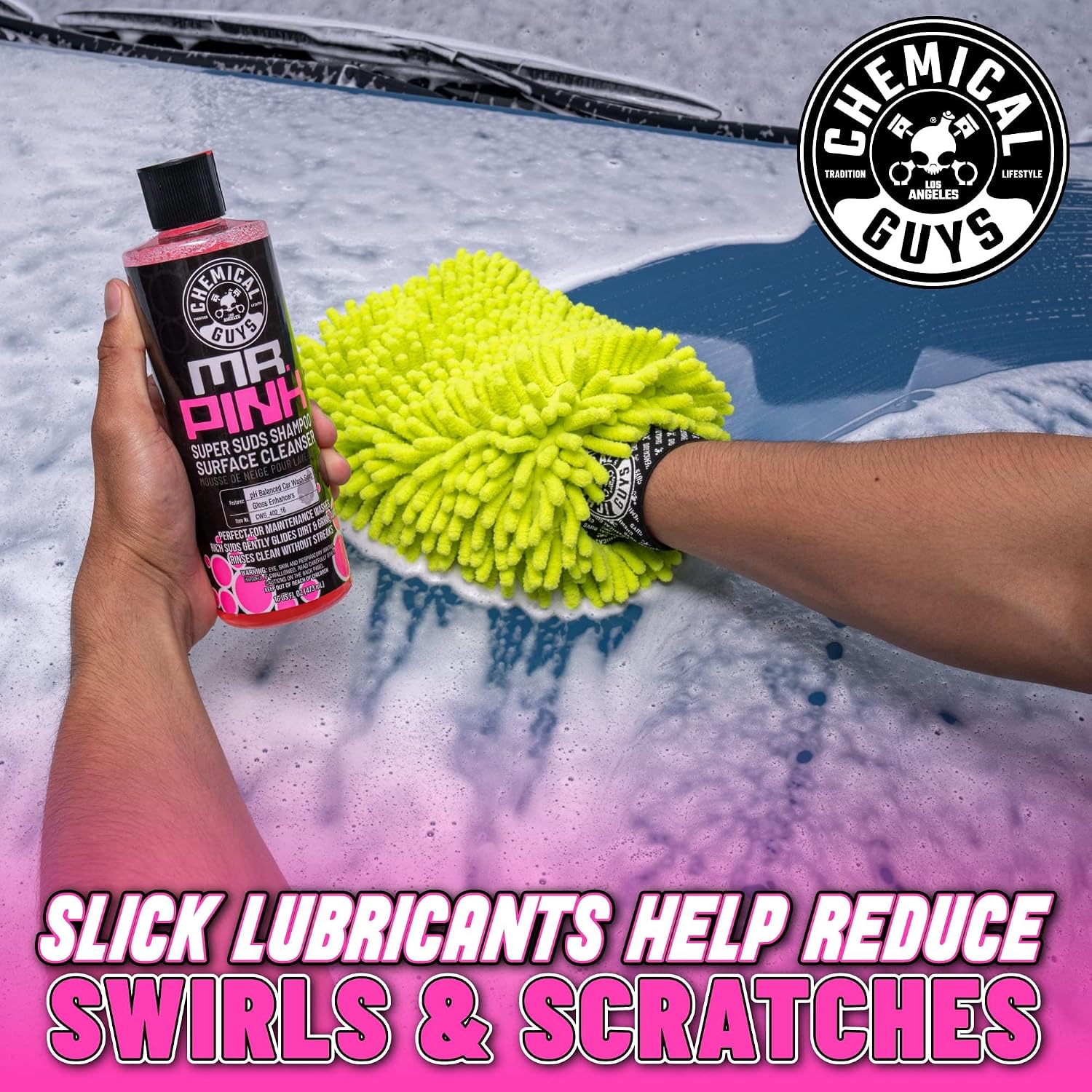Mr. Pink Car Wash Soap - 64 oz Super Suds Foaming Car Wash Soap for Cannon, Blaster, or Bucket Washing - pH Balanced